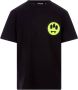 Barrow Zwarte Katoenen T-shirt met Contrasterende Logo`s Black Dames - Thumbnail 1