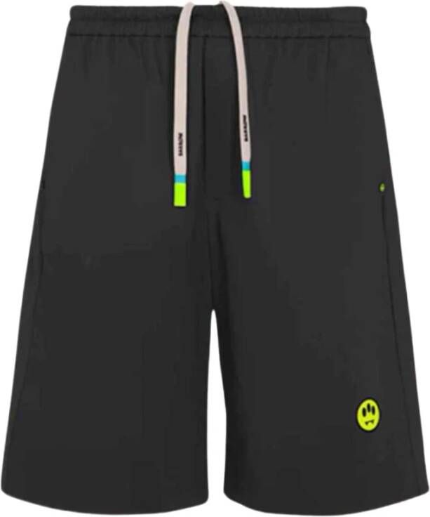 Barrow Lange shorts met streepdetails en logo-patch Green Heren