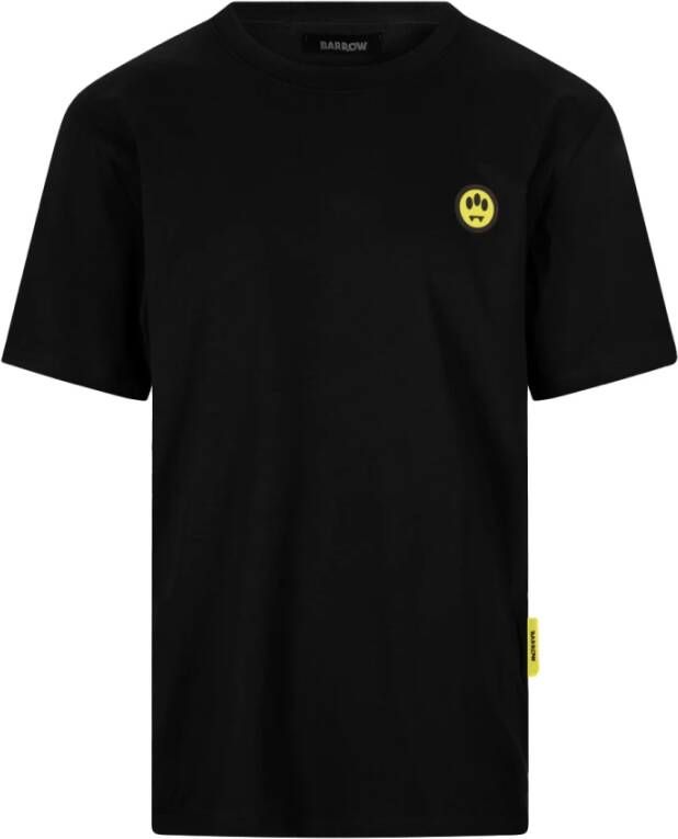 Barrow Premium Zwart Katoenen T-Shirt met Korte Mouwen Zwart Unisex