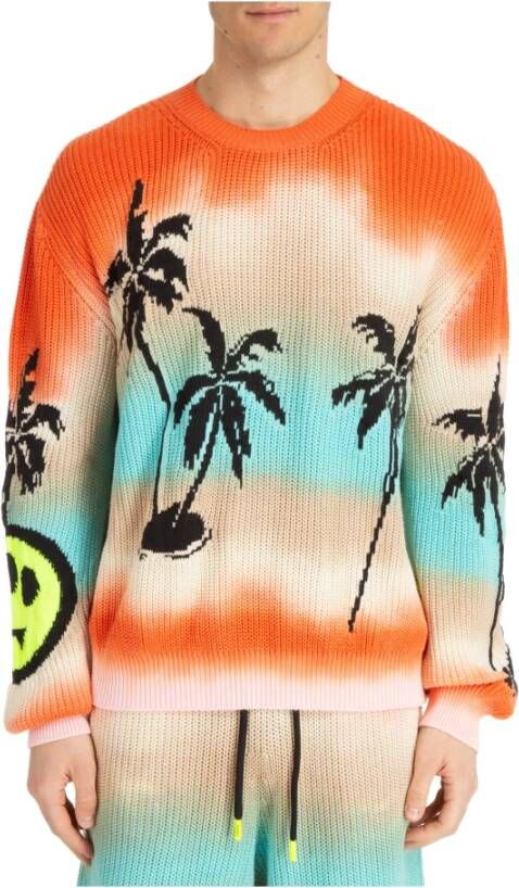 Barrow Ronde hals gebreide kleding Multicolor print Oranje Heren