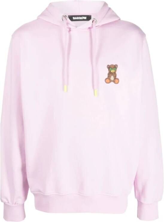 Barrow Roze hoodie met teddybeerprint Pink Heren