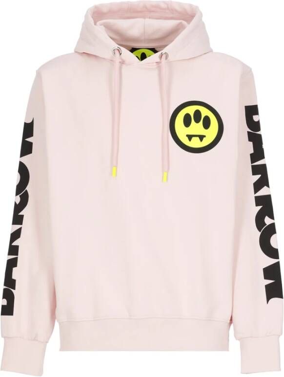Barrow Roze katoenen hoodie met contrasterende -print Roze Heren
