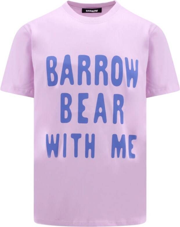 Barrow Stijlvolle Heren Katoenen T-Shirt Roze Heren