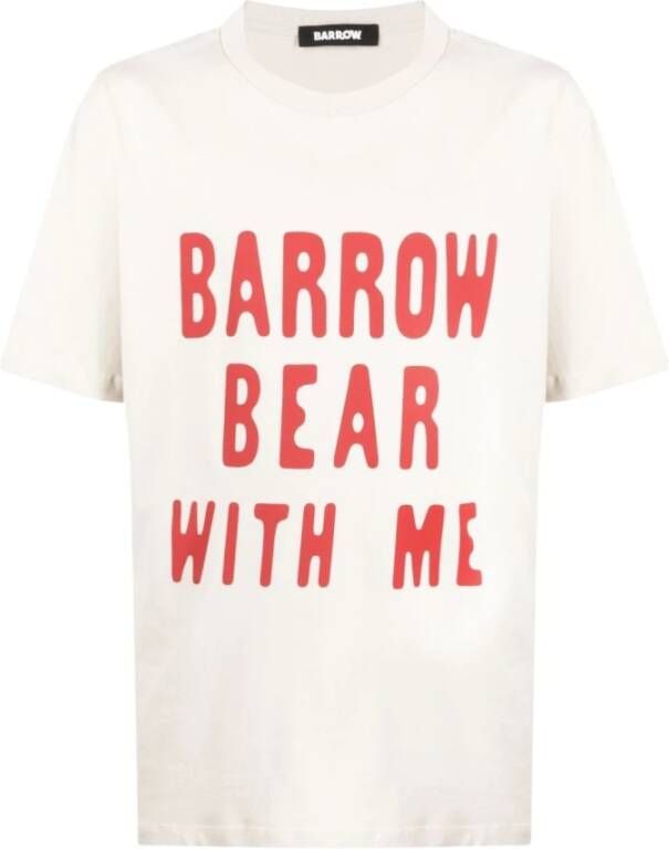 Barrow Stijlvolle Turtle Dove T-Shirt voor Heren White Heren