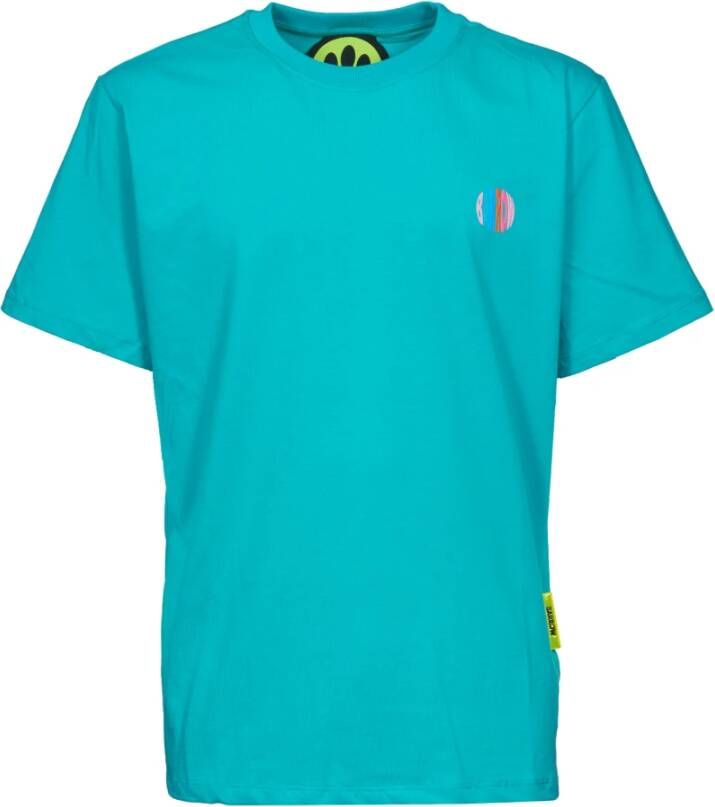 Barrow Groene Turquoise Logo Print T-shirts en Polos Groen
