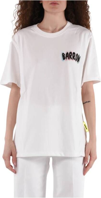 Barrow Witte T-shirts en Polos Licht en Natuurlijk Wit White