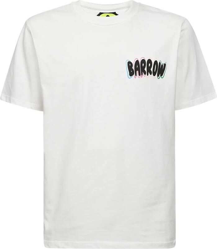 Barrow Witte T-shirts en Polos Licht en Natuurlijk Wit White