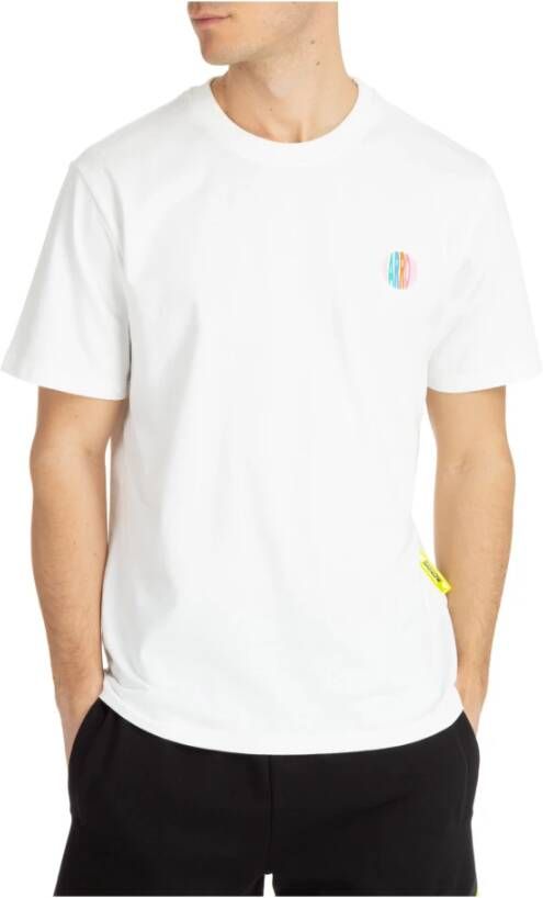 Barrow Logo-Print Katoenen T-shirt White Heren