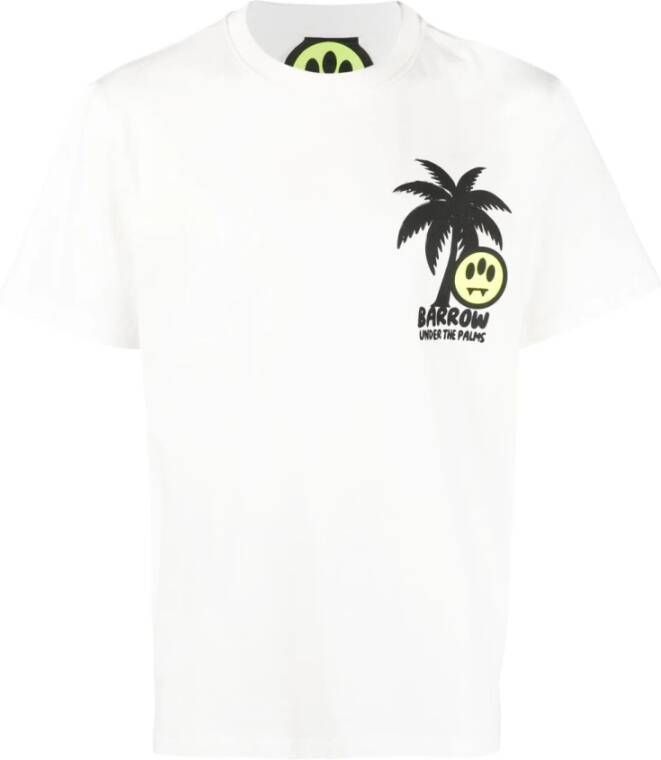 Barrow Stijlvol Logo Print Off-White T-Shirt White