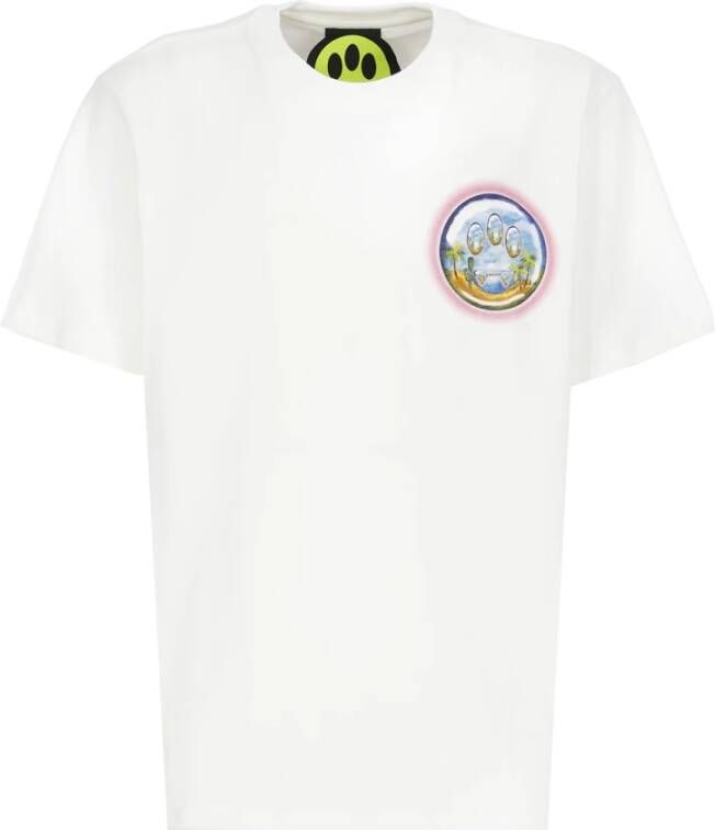 Barrow Klassiek Katoenen T-shirt voor Heren White Heren