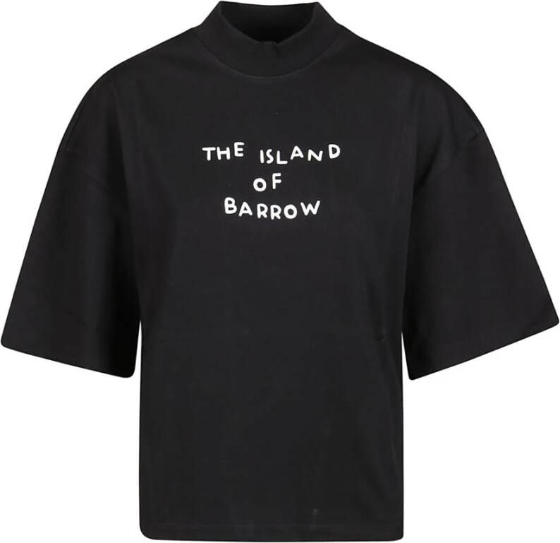 Barrow Casual Katoenen T-shirts met Grafische Print Zwart