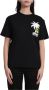 Barrow Grafisch Bedrukt Relaxte Fit T-Shirt voor Vrouwen Zwart Dames - Thumbnail 3