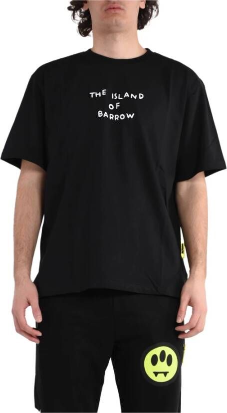 Barrow Casual Katoenen T-shirts met Grafische Print Zwart