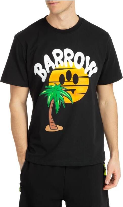 Barrow Stijlvol Logo Print T-Shirt Black Heren