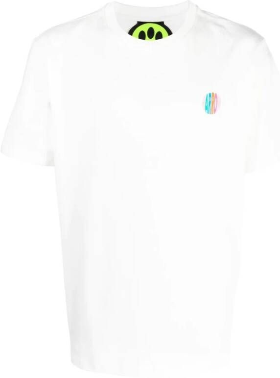 Barrow Logo-Print Katoenen T-shirt White Heren
