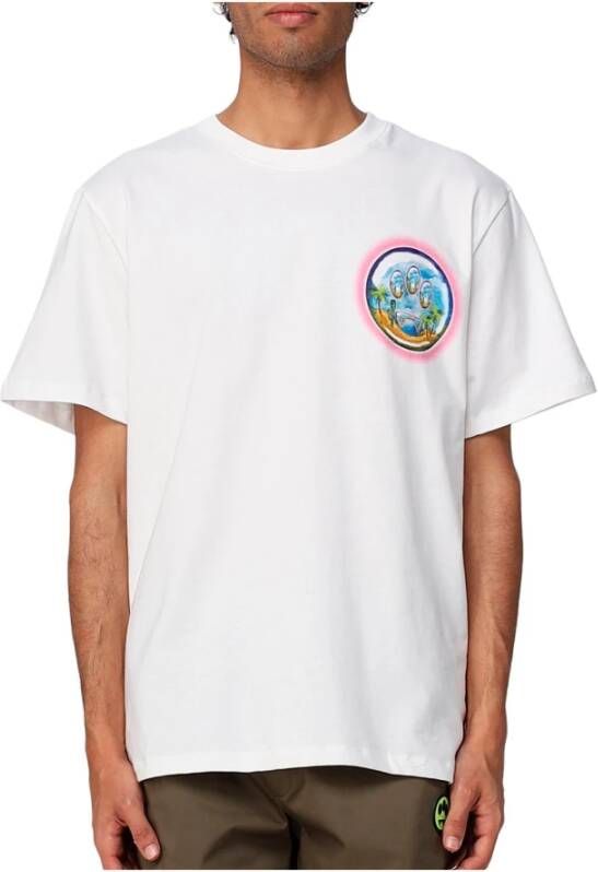 Barrow Klassiek Katoenen T-shirt voor Heren White Heren