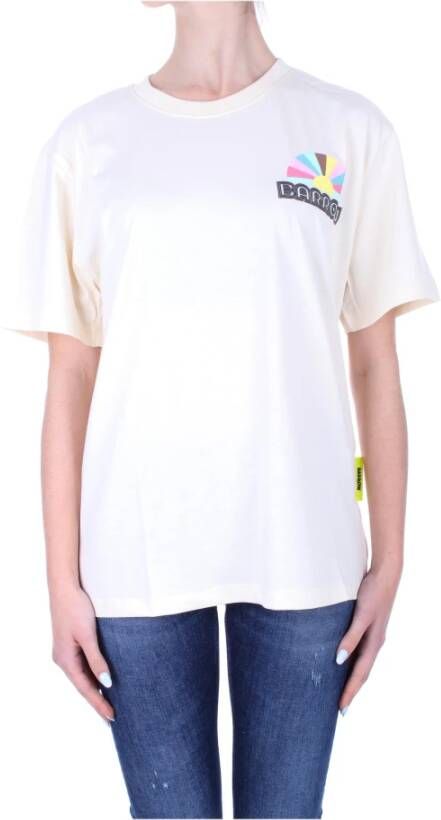 Barrow Katoenen Unisex T-shirt White Heren