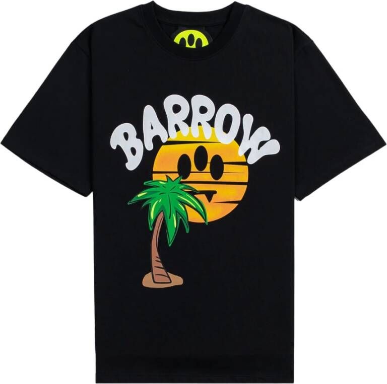 Barrow Stijlvol Logo Print T-Shirt Black Heren