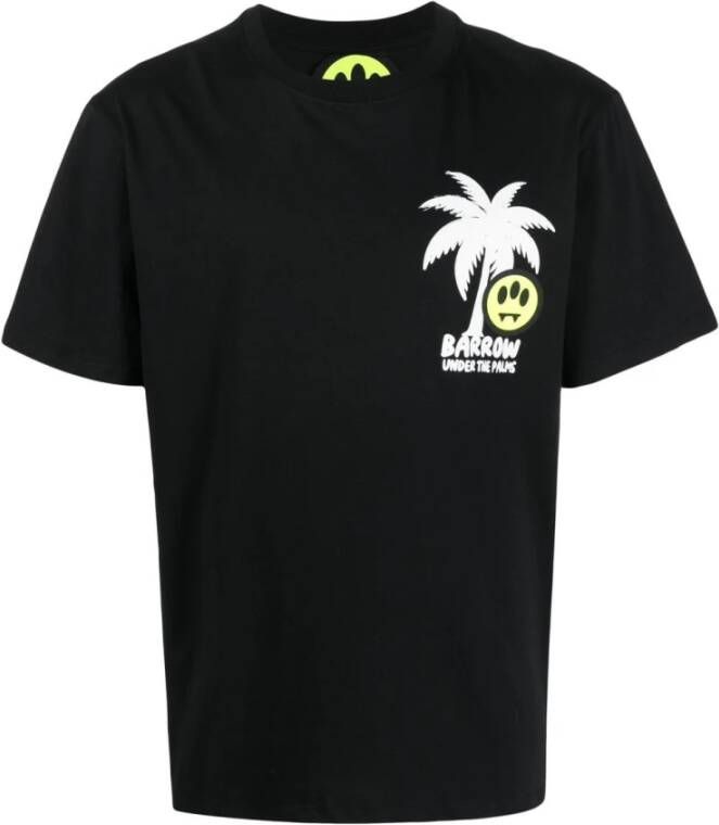 Barrow Grafisch Bedrukt Relaxte Fit T-Shirt voor Zwart