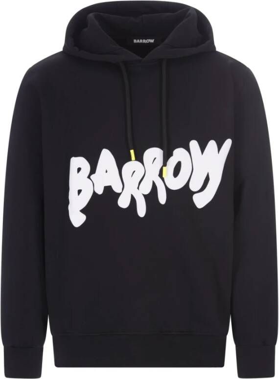 Barrow Zwarte Katoenen Hoodie met Grafisch Logo Black Heren