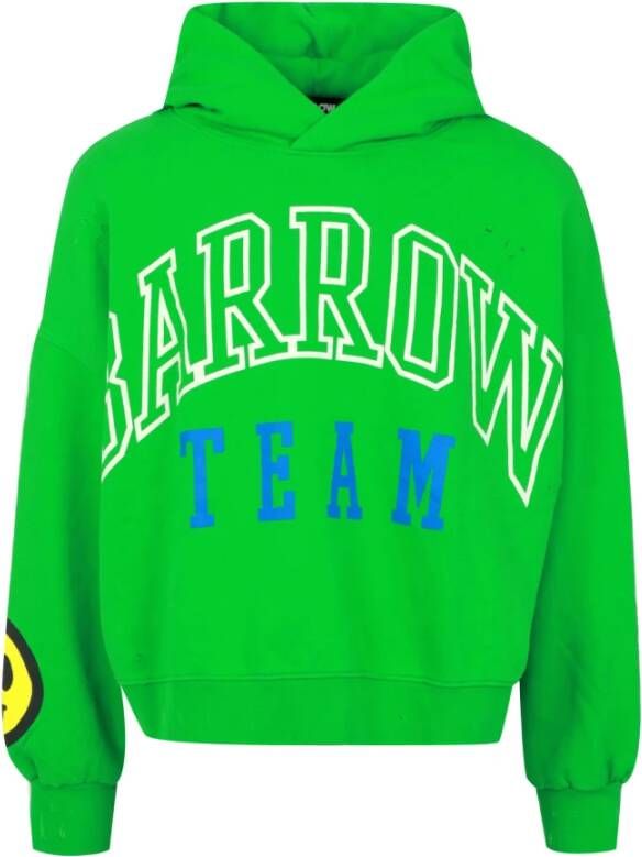 Barrow Vintage College Logo Sweaters Groen Heren
