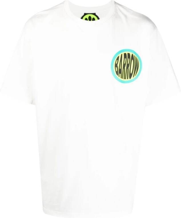 Barrow Wit Grafisch Logo-Print T-shirt White