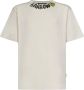 Barrow Witte Ribgebreide Crewneck T-shirt met Logo Print White Heren - Thumbnail 4