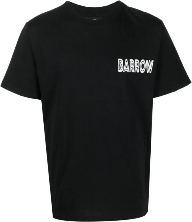 Barrow Zwart Logo-Print T-shirt Zwart Heren