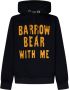 Barrow Zwarte hoodie met letterprint en berenontwerp Black Heren - Thumbnail 2