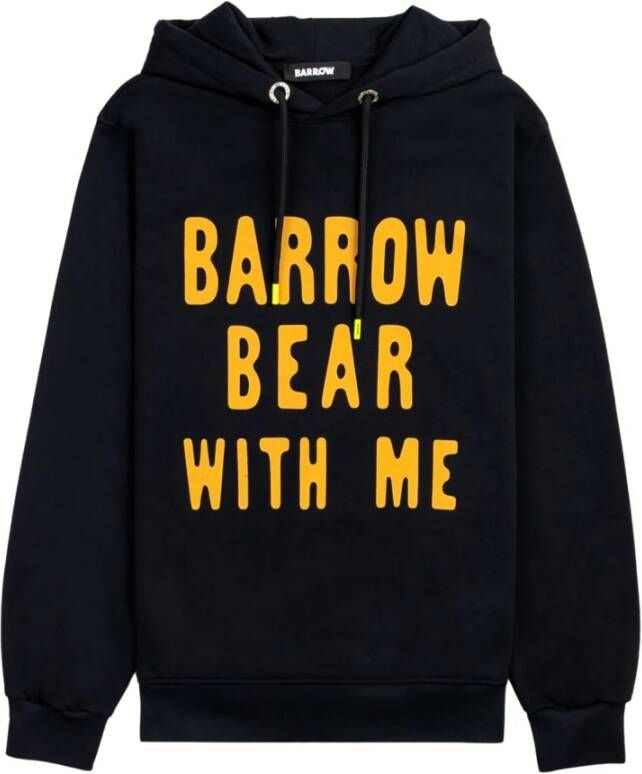 Barrow Zwarte trui met print Zwart Heren