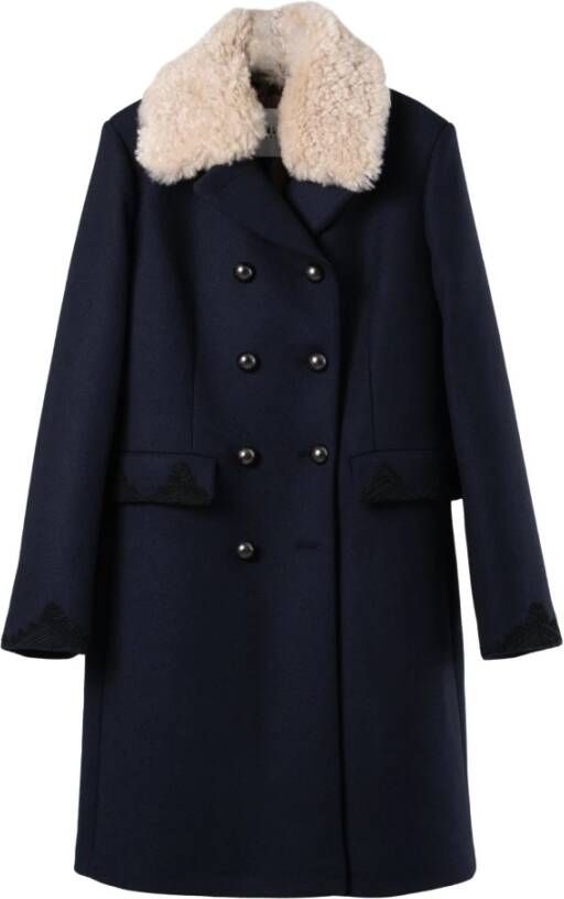 Bazar deluxe Double-Breasted Coats Blauw Dames