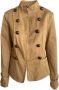 Bazar deluxe Safari Katoenen Jas Slim Fit Beige Dames - Thumbnail 1