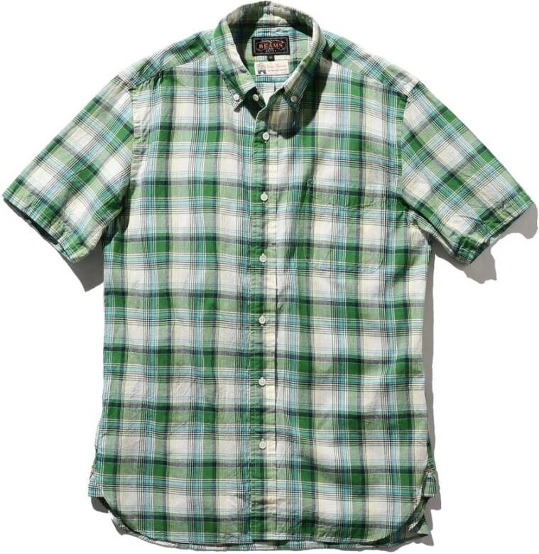 Beams Plus Short Sleeve Shirts Groen Heren