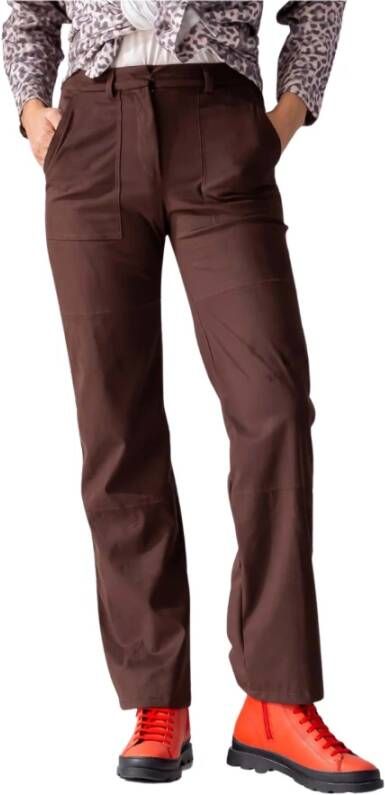 Beatrice .b Straight Trousers Bruin Dames