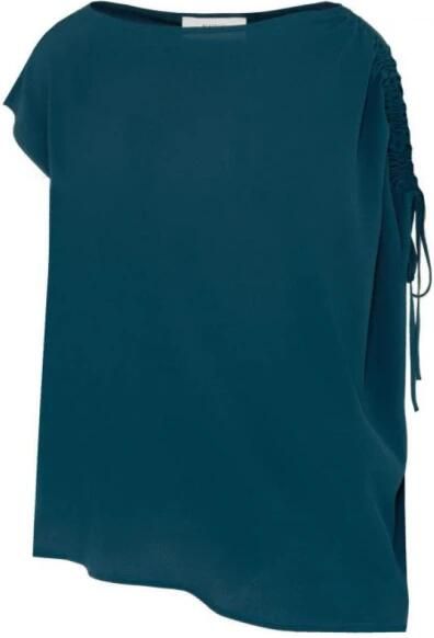 Beatrice .b Zijden Blend Blouse met Trekkoord Schouder Green Dames