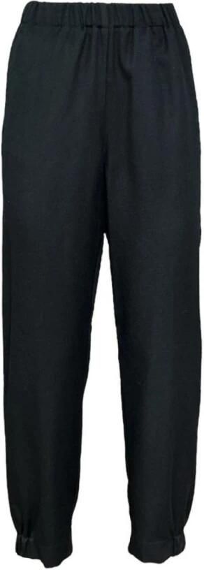 Beatrice .b Zwarte Wijde Pijp Polyester Broek Black Dames