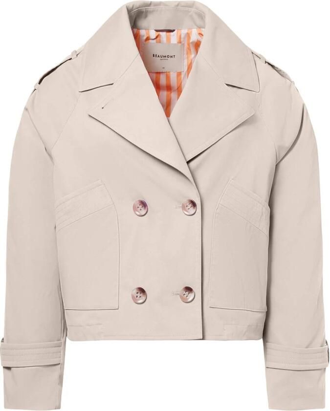 BEAUMONT Dames Jassen Gracy Short Trench Beige - Foto 5
