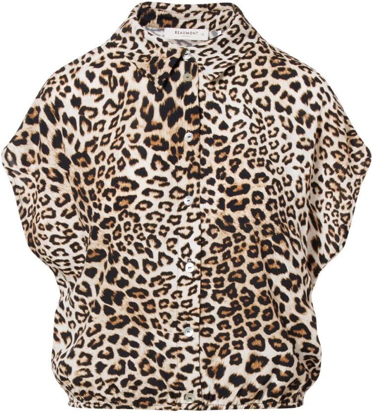 Beaumont Mariska Blouse Korte Mouw Beige Dames