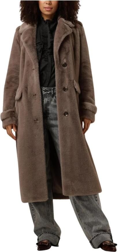 Beaumont Rachel Faux Fur Jas Brown Dames - Foto 3