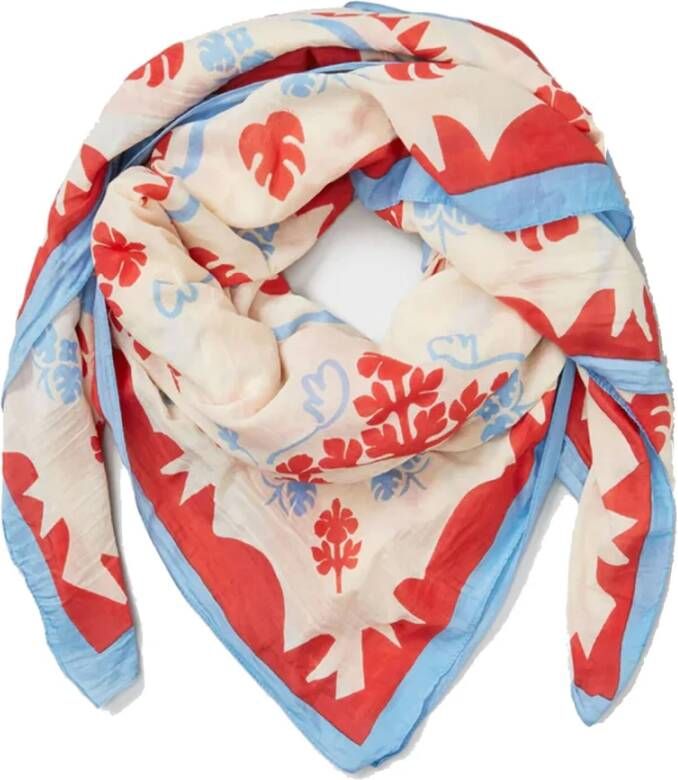 Becksöndergaard Zijden Sjaal met Slimme Print Red Dames
