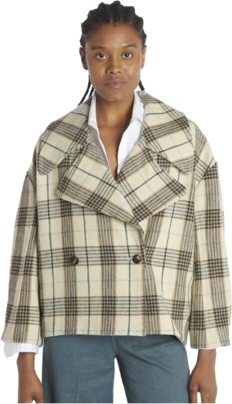 Bellerose Double-Breasted Coats White Dames