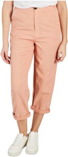 Bellerose Nude Katoen Linnen Straight Leg Broek Orange Dames