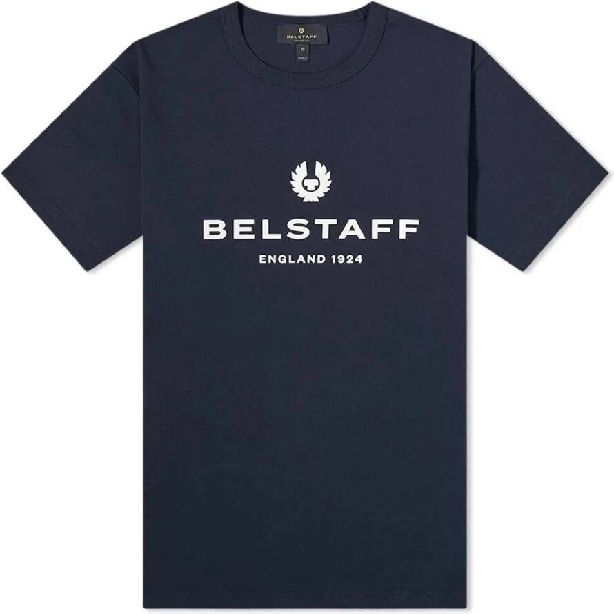 Belstaff 1924 Logo Tee Dark Ink-S White Heren