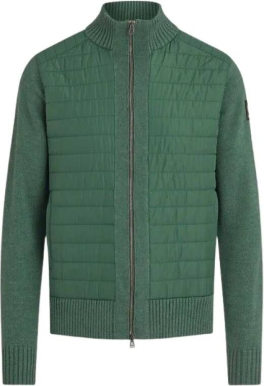Belstaff Atlas Green Full Zip Gebreide Jas Groen Heren