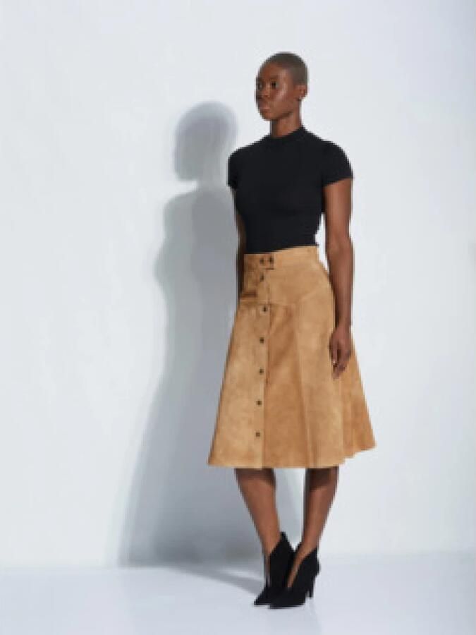 Belstaff Rock Midi Rok Beige Dames