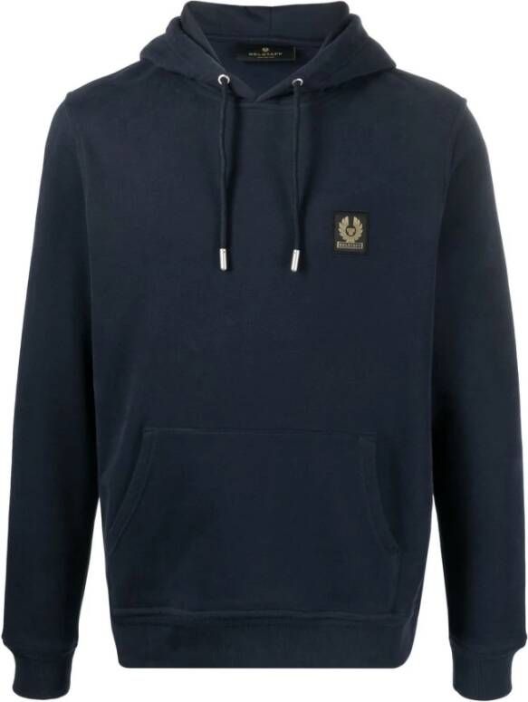 Belstaff Klassieke Patch Popover Hoody Blauw Heren