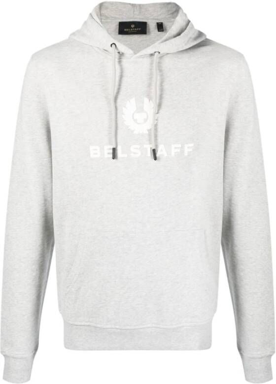 Belstaff Signature Hoodie Grey-M Color Block Ontwerp Grijs Heren