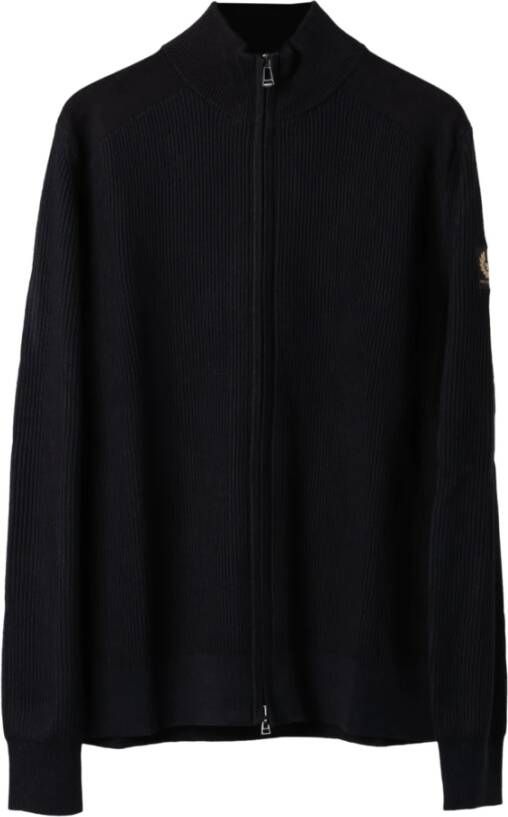 Belstaff Farley Full Zip Cardigan Black Heren
