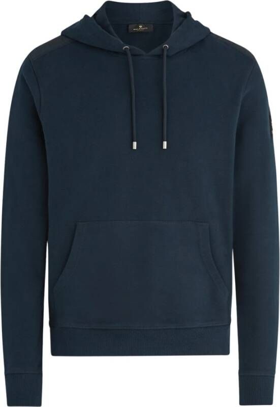 Belstaff Donker Ink Hoodie met Militaire Details Blauw Heren