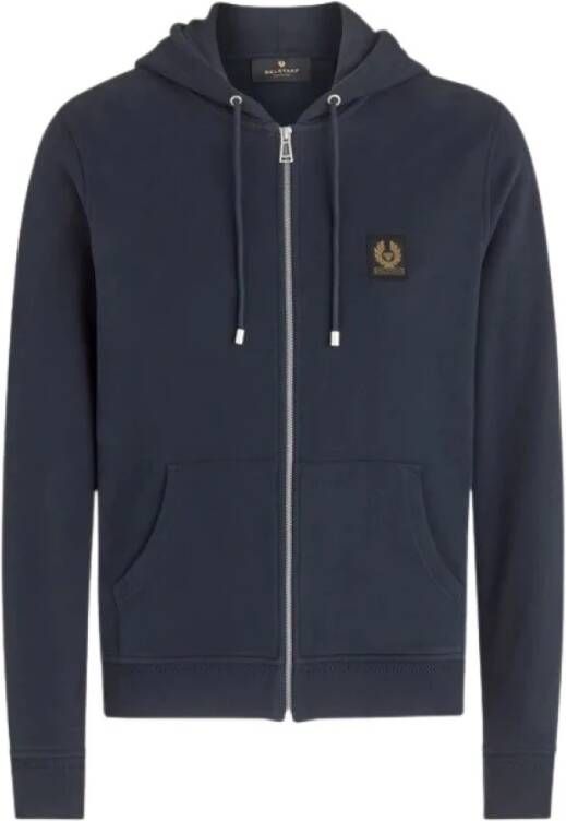 Belstaff Donker Ink Zip-Through Hoodie Blauw Heren